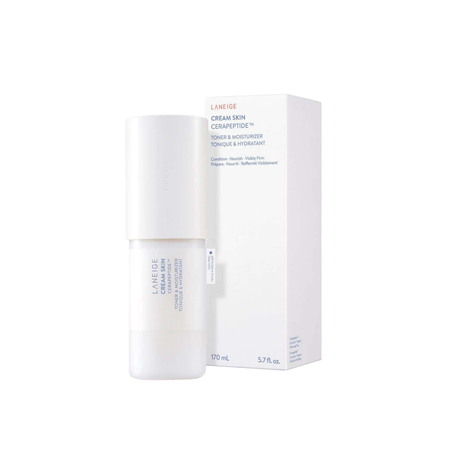 CREAM SKIN TONER & MOISTURIZER WITH CERAMIDES AND PEPTIDES (TÓNICO E HIDRATANTE PARA LA PIEL)